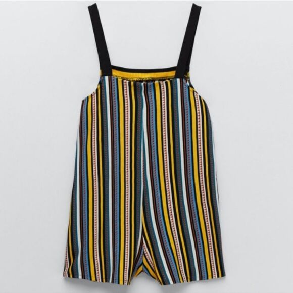 Zara Blogger Favorite Striped Romper Size‎ Small,NWT - Picture 3 of 7